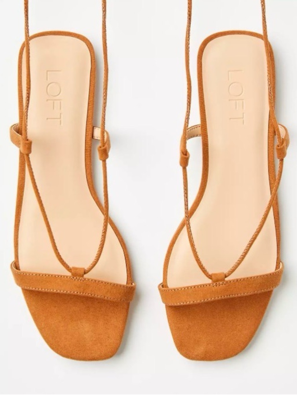 LOFT Strappy Lace Up Sandals